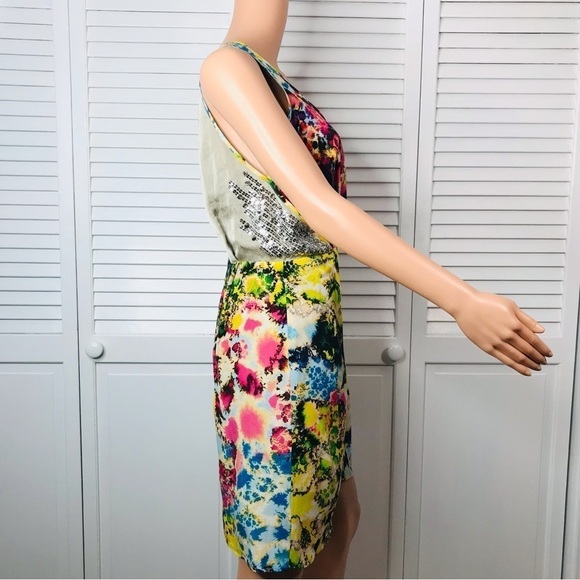 SACHIN + BABI For Ankasa Silk Printed Providence Dress Size 6 - Picture 3 of 11